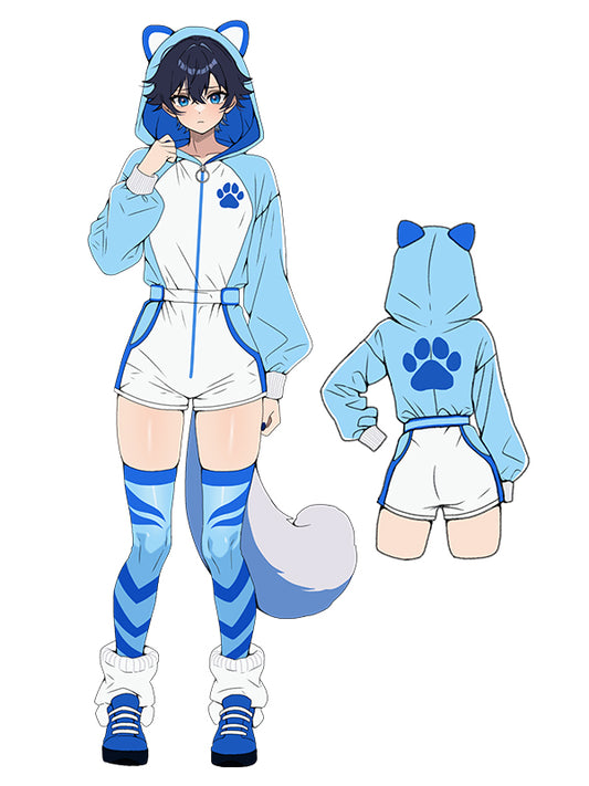 Cute Puppy Paw Print Kigurumi Pajama